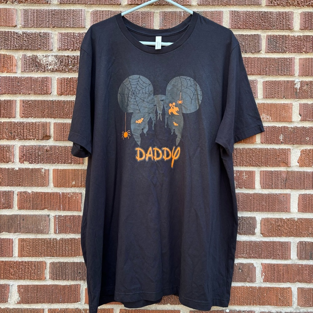 Custom Design Disney Halloween Boo Bash Daddy Short sleeve Black t-shirt Sz 2XL